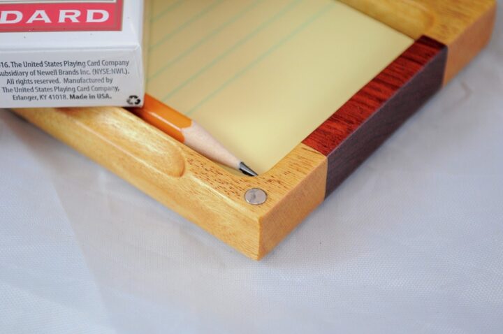 Playing Card Case #56 - Yellowheart & Bloodwood Magnet