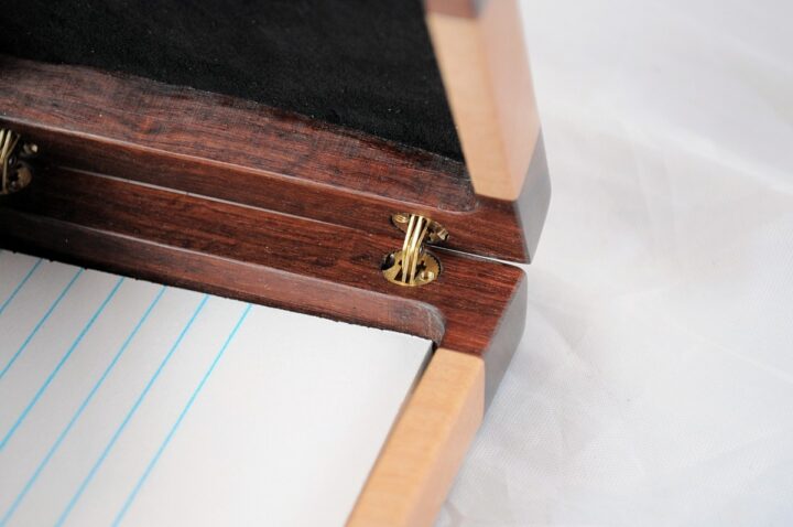 Playing Card Case #61 - Granadillo & Curly Maple Hinges