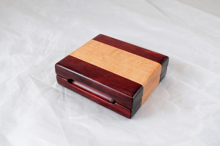 Playing Card Case #73 - Bloodwood & Curly Maple