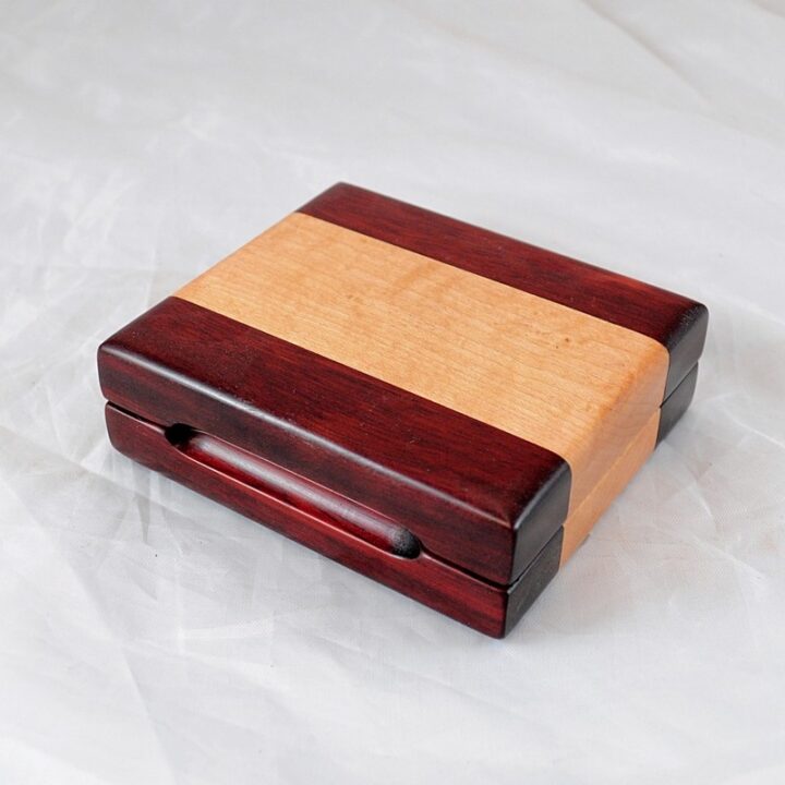 Playing Card Case #73 - Bloodwood & Curly Maple