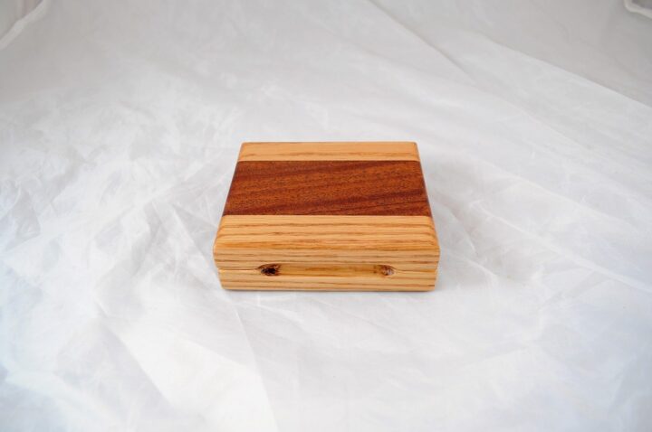 Playing Card Case #74 - Red Oak & Sapele Closed