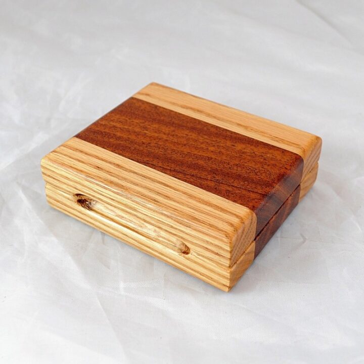 Playing Card Case #74 - Red Oak & Sapele