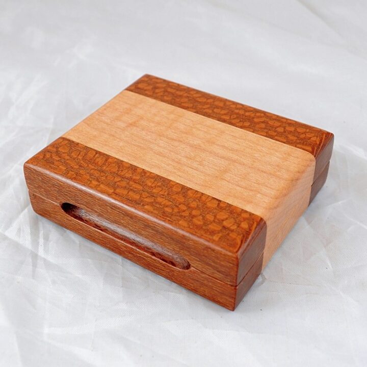 Playing Card Case #84 - Leopardwood & Curly Maple